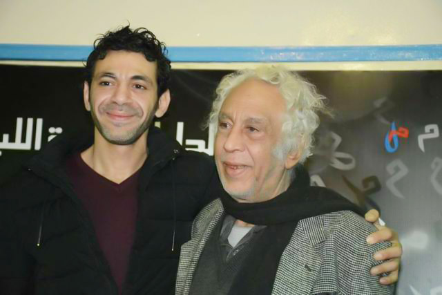 طارق إمام مع والده