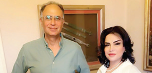 الزميلة أمانى على مع الروائى أشرف العشماوى